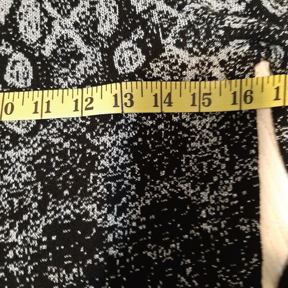 RUBY RD Silver Metallic Threading Crew Neck Black Black  PS - Picture 5 of 8